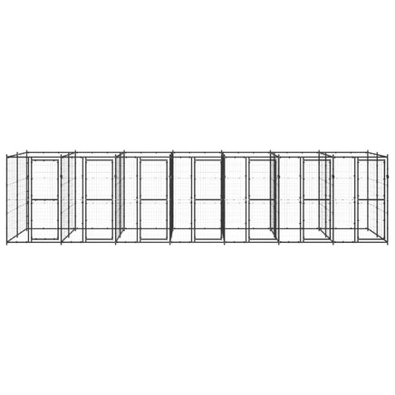 Outdoor Dog Kennel Steel 16.94 m²