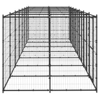 Outdoor Dog Kennel Steel 16.94 m²