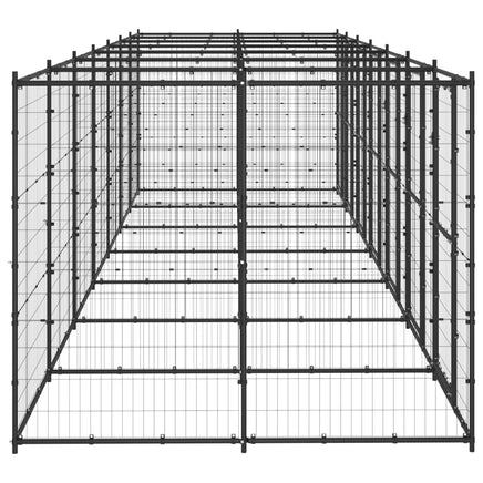 Outdoor Dog Kennel Steel 16.94 m²