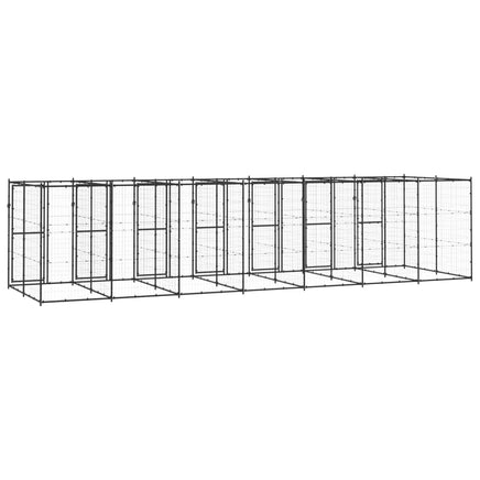 Outdoor Dog Kennel Steel 16.94 m²