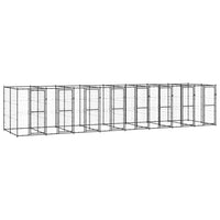 Outdoor Dog Kennel Steel 19.36 m²