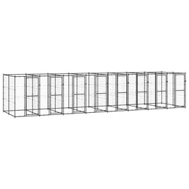 Outdoor Dog Kennel Steel 19.36 m²