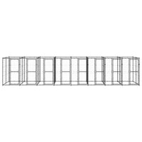 Outdoor Dog Kennel Steel 19.36 m²