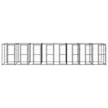 Outdoor Dog Kennel Steel 19.36 m²