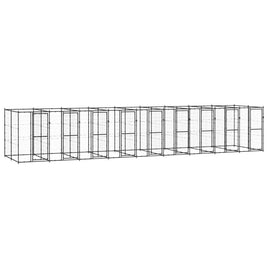Outdoor Dog Kennel Steel 21.78 m²