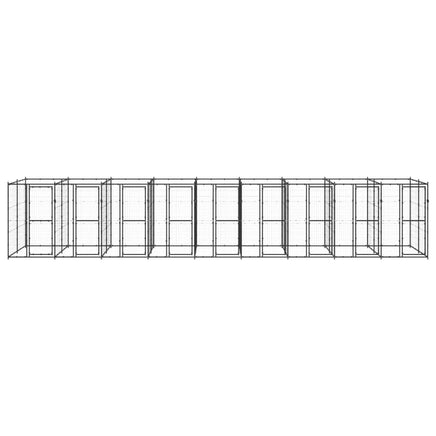 Outdoor Dog Kennel Steel 21.78 m²