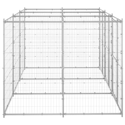 Outdoor Dog Kennel Galvanised Steel 7.26 m²