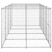 Outdoor Dog Kennel Galvanised Steel 9.68 m²