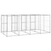Outdoor Dog Kennel Galvanised Steel 9.68 m²