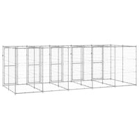 Outdoor Dog Kennel Galvanised Steel 12.1 m²