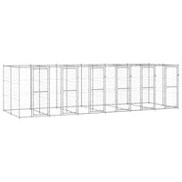 Outdoor Dog Kennel Galvanised Steel 14.52 m²