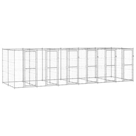 Outdoor Dog Kennel Galvanised Steel 14.52 m²