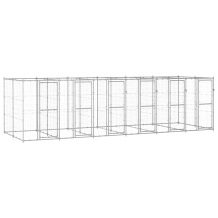 Outdoor Dog Kennel Galvanised Steel 14.52 m²