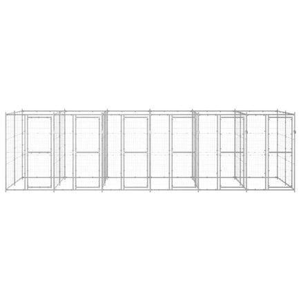 Outdoor Dog Kennel Galvanised Steel 14.52 m²