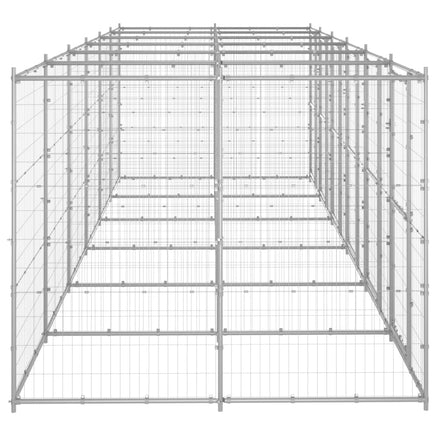 Outdoor Dog Kennel Galvanised Steel 14.52 m²