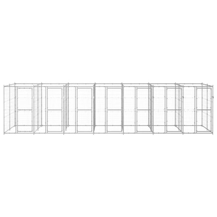 Outdoor Dog Kennel Galvanised Steel 16.94 m²