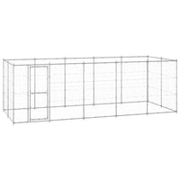 Outdoor Dog Kennel Galvanised Steel 12.1 m²