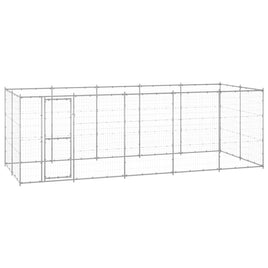 Outdoor Dog Kennel Galvanised Steel 12.1 m²