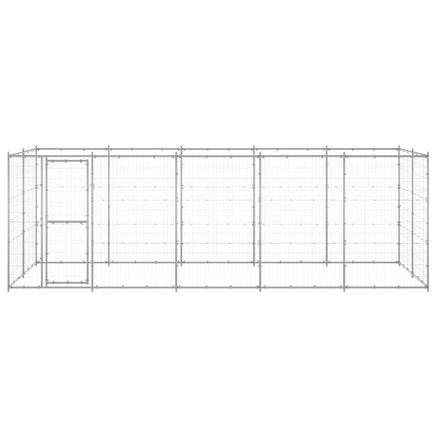 Outdoor Dog Kennel Galvanised Steel 12.1 m²