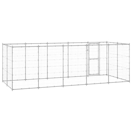 Outdoor Dog Kennel Galvanised Steel 12.1 m²
