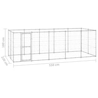 Outdoor Dog Kennel Galvanised Steel 12.1 m²