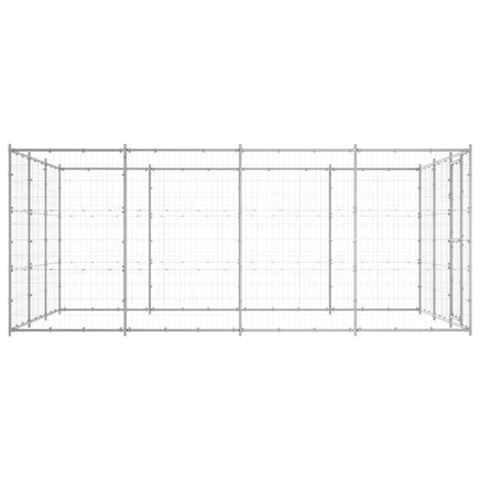 Outdoor Dog Kennel Galvanised Steel 14.52 m²