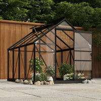 Glass Greenhouse Anthracite 155x200.5x191 cm Aluminium