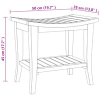 Bathroom Side Table 50x35x45 cm Solid Wood Teak