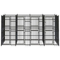 Outdoor Dog Kennel Steel 7.37 m²
