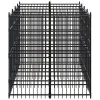 Outdoor Dog Kennel Steel 7.37 m²