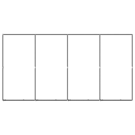 Outdoor Dog Kennel Steel 7.37 m²