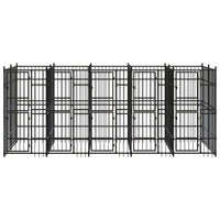 Outdoor Dog Kennel Steel 9.22 m²