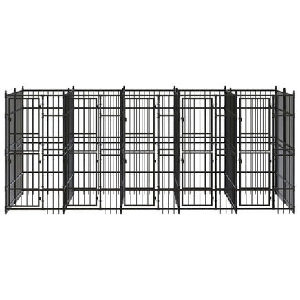 Outdoor Dog Kennel Steel 9.22 m²