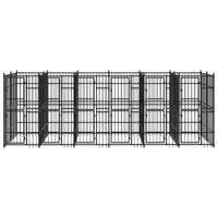 Outdoor Dog Kennel Steel 11.06 m²
