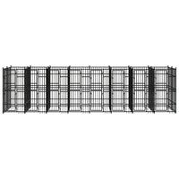 Outdoor Dog Kennel Steel 14.75 m²