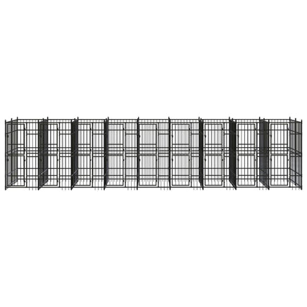 Outdoor Dog Kennel Steel 16.59 m²