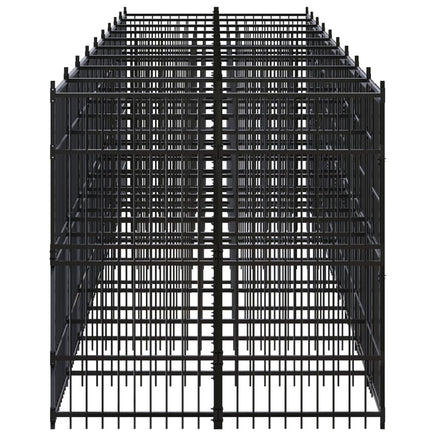Outdoor Dog Kennel Steel 16.59 m²