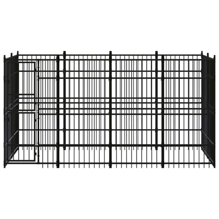 Outdoor Dog Kennel Steel 7.37 m²