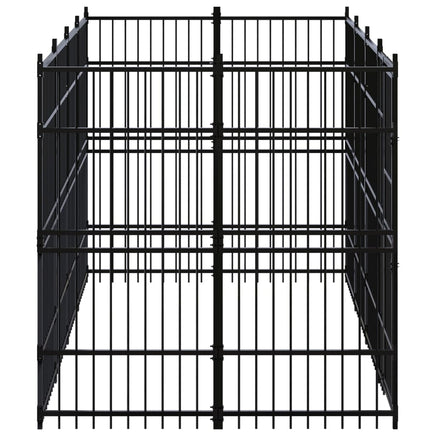 Outdoor Dog Kennel Steel 7.37 m²