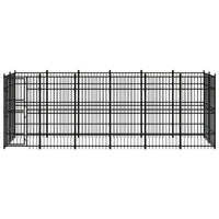 Outdoor Dog Kennel Steel 11.06 m²