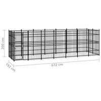 Outdoor Dog Kennel Steel 12.9 m²