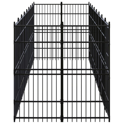 Outdoor Dog Kennel Steel 16.59 m²