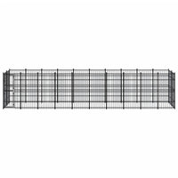 Outdoor Dog Kennel Steel 18.43 m²