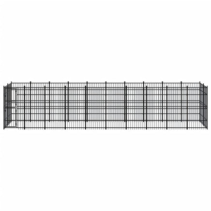 Outdoor Dog Kennel Steel 18.43 m²