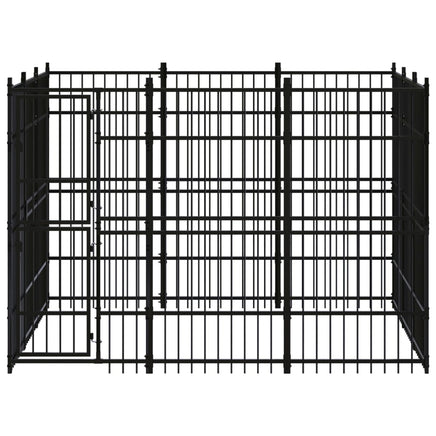 Outdoor Dog Kennel Steel 8.29 m²