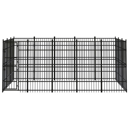 Outdoor Dog Kennel Steel 13.82 m²