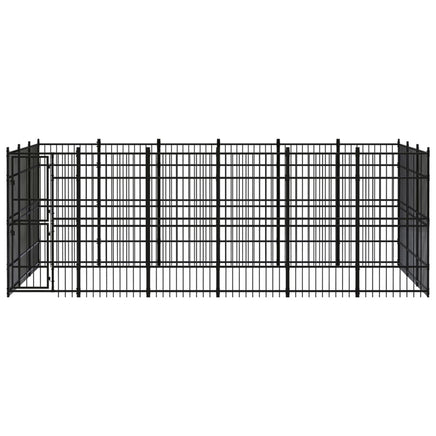 Outdoor Dog Kennel Steel 16.59 m²