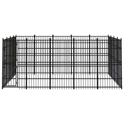 Outdoor Dog Kennel Steel 18.43 m²