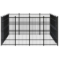 Outdoor Dog Kennel Steel 18.43 m²