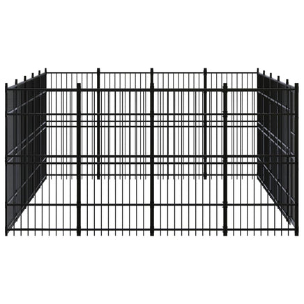 Outdoor Dog Kennel Steel 18.43 m²